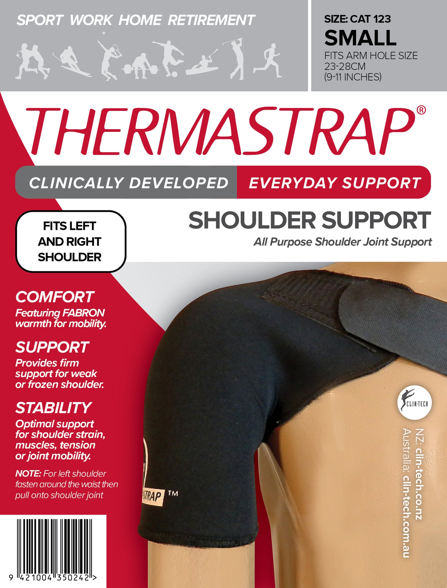 Thermastrap Shoulder Support Black